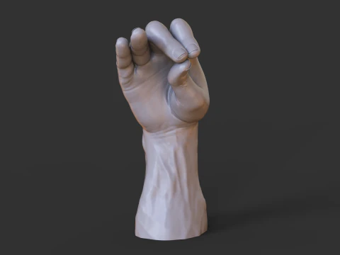 Male Hand Pose - Gesture - 6 3D Print Model