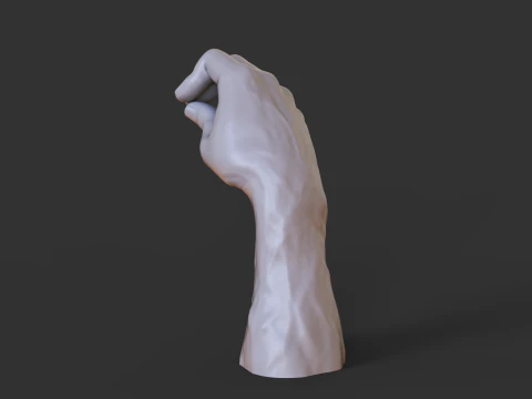 Male Hand Pose - Gesture - 6 3D Print Model