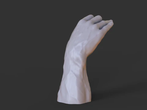 Male Hand Pose - Gesture - 6 3D Print Model