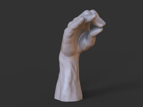 Male Hand Pose - Gesture - 6 3D Print Model