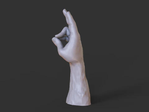 Male Hand Pose - Gesture - 7 3D Print Model