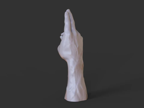 Male Hand Pose - Gesture - 7 3D Print Model
