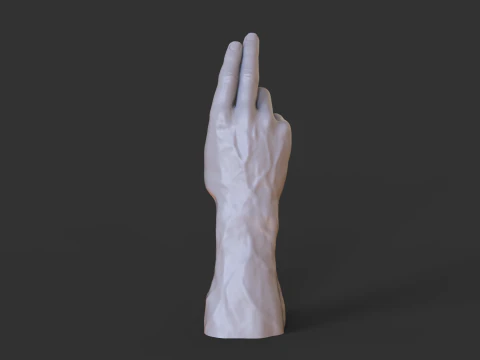 Male Hand Pose - Gesture - 7 3D Print Model