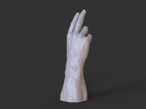 Male Hand Pose - Gesture - 7 3D Print Model
