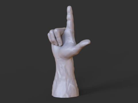 Male Hand Pose - Gesture - 8 3D Print Model