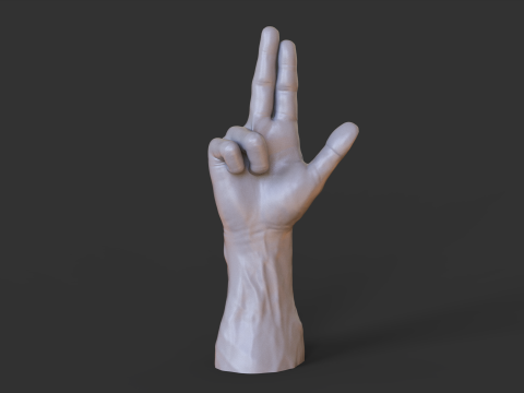 Male Hand Pose - Gesture - 9 Modello di stampa 3D