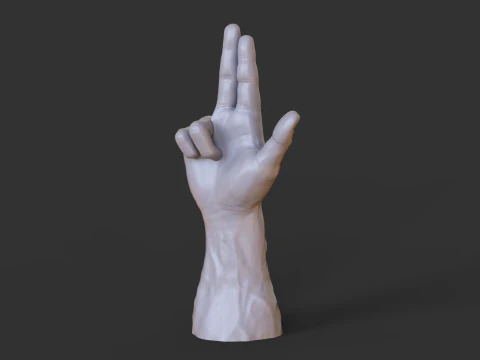 Male Hand Pose - Gesture - 9 3D Print Model