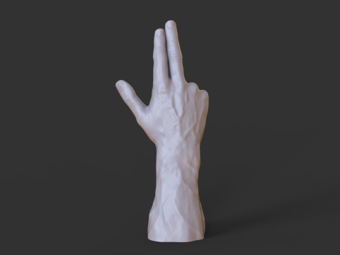 Male Hand Pose - Gesture - 9 Modello di stampa 3D