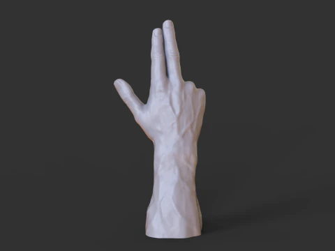 Male Hand Pose - Gesture - 9 3D Print Model