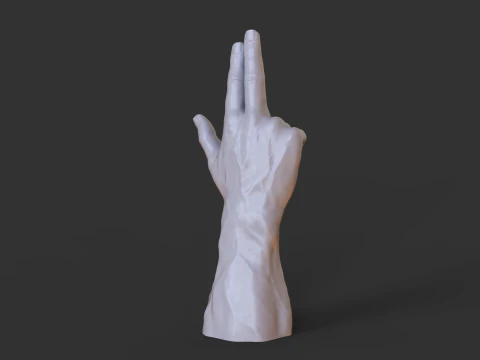 Male Hand Pose - Gesture - 9 3D Print Model