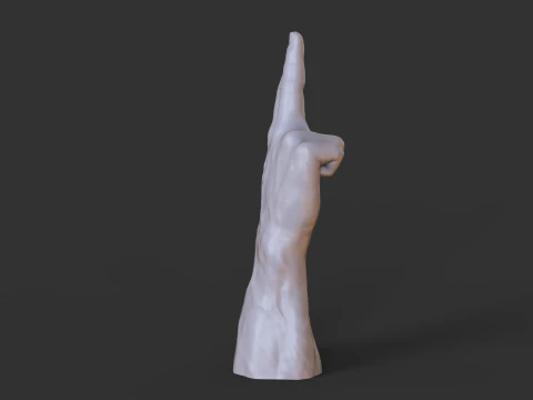 Male Hand Pose - Gesture - 9 3D Print Model