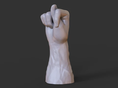 Male Hand Pose - Gesture - 10 3D Print Model