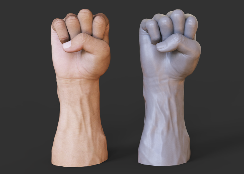 Male Hand Pose - Gesture - 11 Modello di stampa 3D .c4d .max .obj .3ds .fbx .stl .blend 