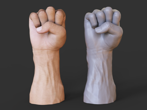 Male Hand Pose - Gesture - 11 Modello di stampa 3D
