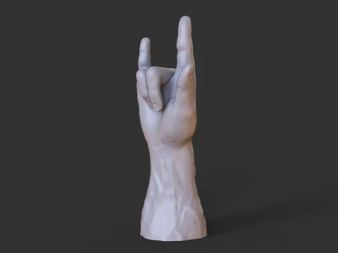 Male Hand Pose - Gesture - 12 3D Print Model