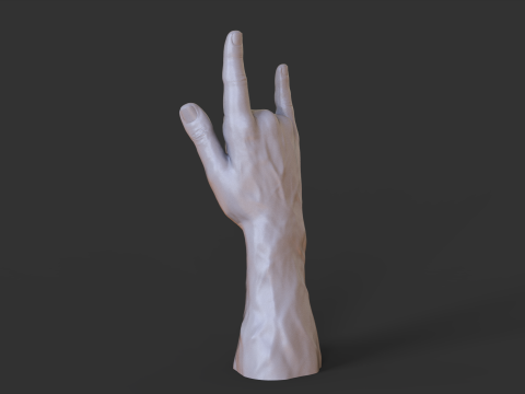Male Hand Pose - Gesture - 12 3D 打印模型