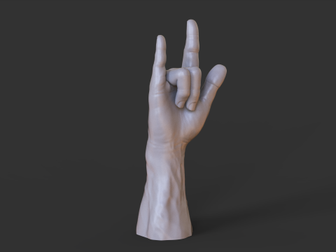 Male Hand Pose - Gesture - 12 3D 打印模型