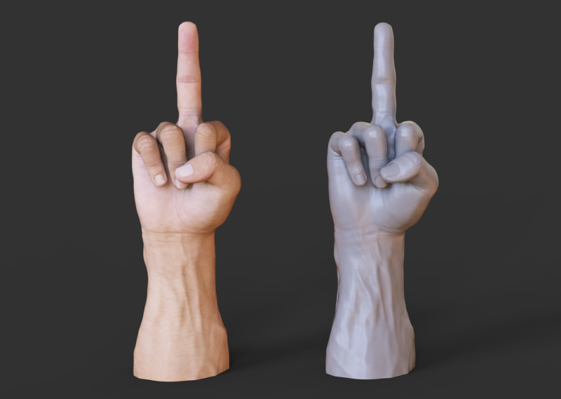 Male Hand Pose - Gesture - 13 3D 打印模型 .c4d .max .obj .3ds .fbx .stl .blend 