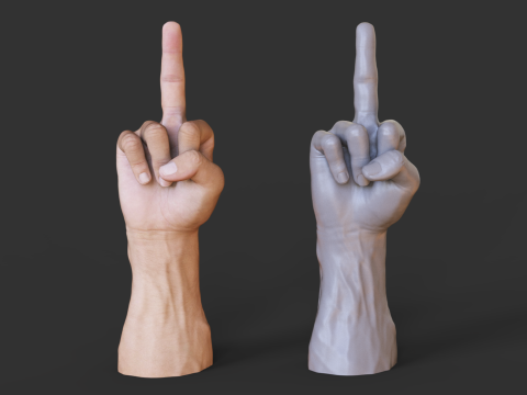 Male Hand Pose - Gesture - 13 Model Cetak 3D