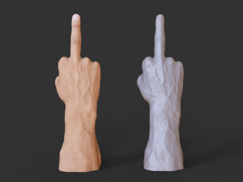 Male Hand Pose - Gesture - 13 3D 打印模型