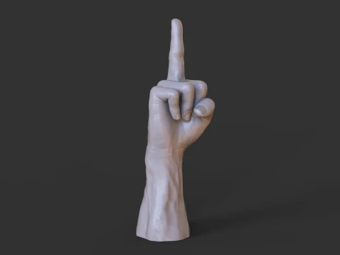 Male Hand Pose - Gesture - 13 3D Print Model