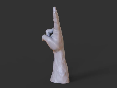 Male Hand Pose - Gesture - 14 3D Print Model