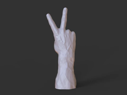 Male Hand Pose - Gesture - 14 3D Print Model