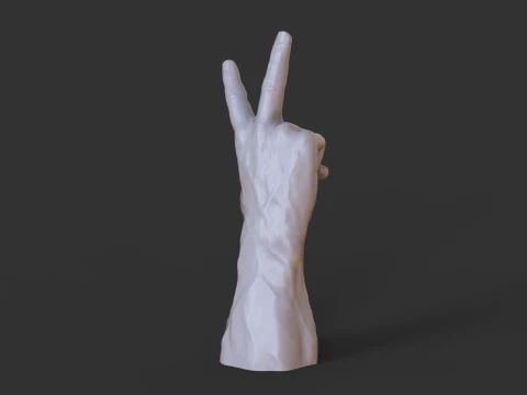Male Hand Pose - Gesture - 14 3D Print Model