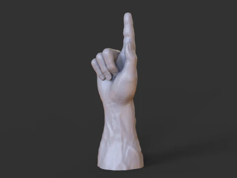Male Hand Pose - Gesture - 15 3D Print Model