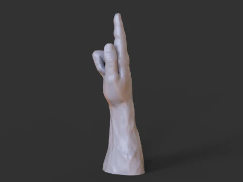 Male Hand Pose - Gesture - 15 3D Print Model