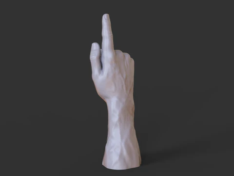 Male Hand Pose - Gesture - 15 3D Print Model