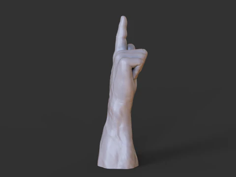Male Hand Pose - Gesture - 15 3D Print Model