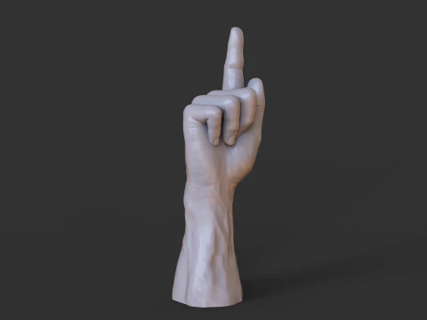 Male Hand Pose - Gesture - 15 3D Print Model