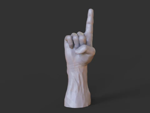 Male Hand Pose - Gesture - 16 3D Print Model