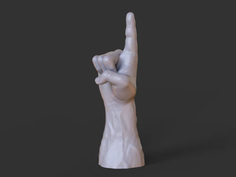 Male Hand Pose - Gesture - 16 3D Print Model