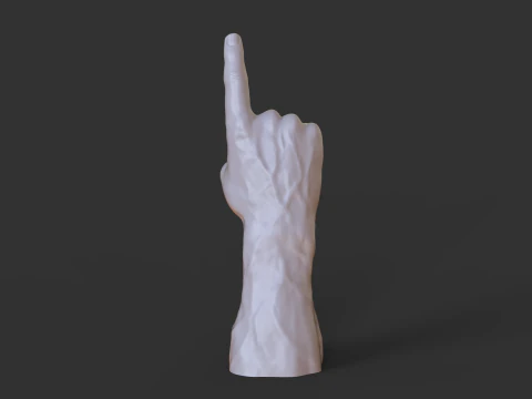 Male Hand Pose - Gesture - 16 3D Print Model