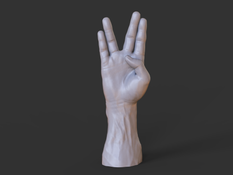 Male Hand Pose - Gesture - 17 Model Cetak 3D