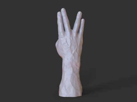 Male Hand Pose - Gesture - 17 Model Cetak 3D
