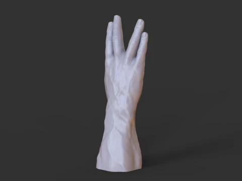 Male Hand Pose - Gesture - 17 3D Print Model