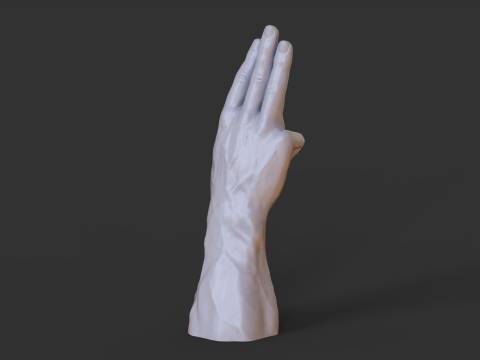 Male Hand Pose - Gesture - 18 3D Print Model