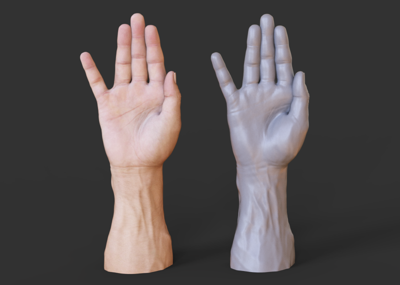 Male Hand Pose - Gesture - 19 3D 打印模型 .c4d .max .obj .3ds .fbx .stl .blend 