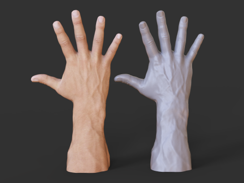 Male Hand Pose - Gesture - 20 3Dプリントモデル