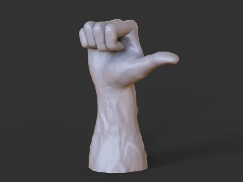 Pose da M&atilde;o Masculina - Gesto - 21 Modelo de Impressão 3D