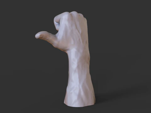 Pose da M&atilde;o Masculina - Gesto - 21 Modelo de Impressão 3D