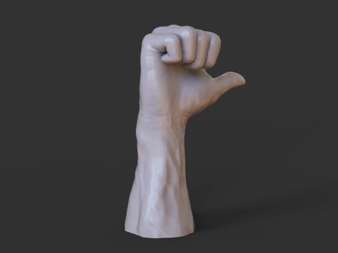 Pose da M&atilde;o Masculina - Gesto - 21 Modelo de Impressão 3D