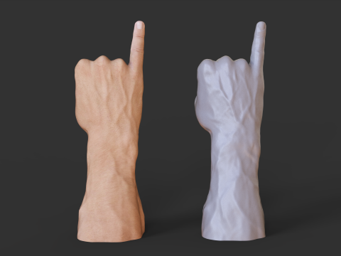 Male Hand Pose - Gesture - 22 Model do druku 3D