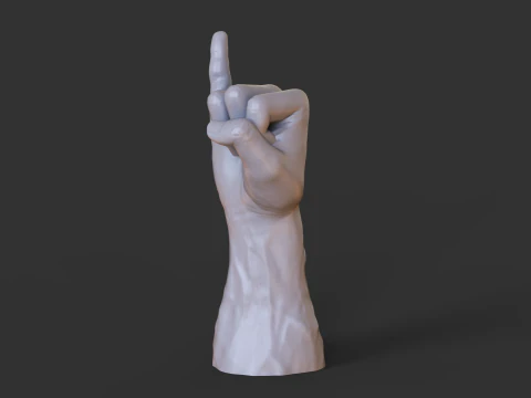Male Hand Pose - Gesture - 22 3D Print Model