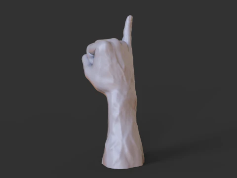 Male Hand Pose - Gesture - 22 3D Print Model