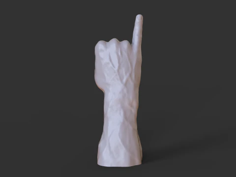 Male Hand Pose - Gesture - 22 3D Print Model