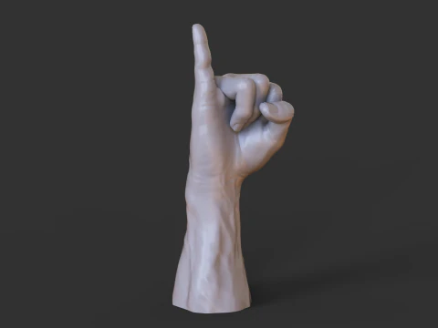 Male Hand Pose - Gesture - 22 3D Print Model